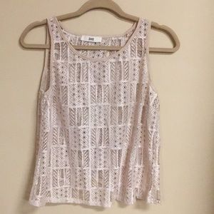Lace Taupe Tank Top